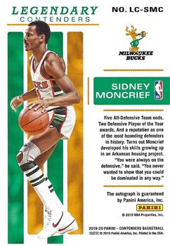 2019-20 Panini Contenders - Legendary Contenders Autographs #LC-SMC Sidney Moncrief Back