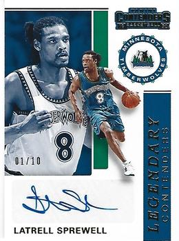 2019-20 Panini Contenders - Legendary Contenders Autographs Gold #LC-LSP Latrell Sprewell Front