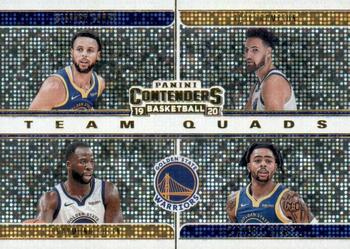 2019-20 Panini Contenders - Team Quads #10 D'Angelo Russell / Draymond Green / Klay Thompson / Stephen Curry Front