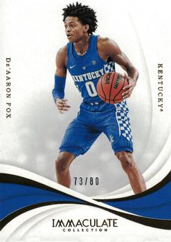 2019-20 Panini Immaculate Collection Collegiate #4 De'Aaron Fox Front