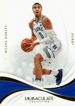 2019-20 Panini Immaculate Collection Collegiate #9 Jayson Tatum Front