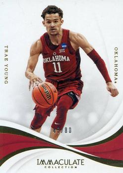 2019-20 Panini Immaculate Collection Collegiate #20 Trae Young Front