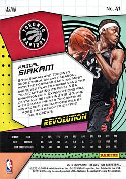 2019-20 Panini Revolution - Astro #41 Pascal Siakam Back