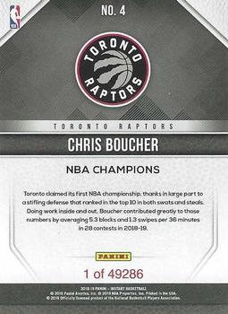 2018-19 Panini Instant NBA - NBA Finals #4 Chris Boucher Back