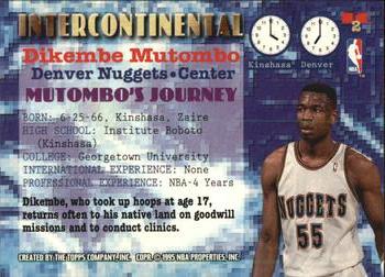 1995-96 Stadium Club - Intercontinental Members Only #IC2 Dikembe Mutombo Back