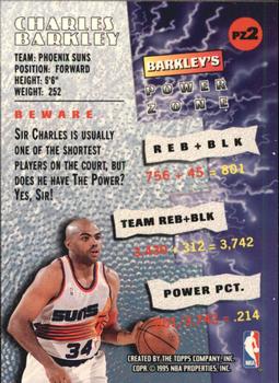 1995-96 Stadium Club - Power Zone Members Only #PZ2 Charles Barkley Back