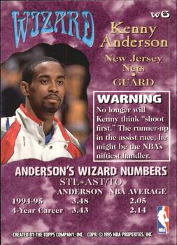 1995-96 Stadium Club - Wizards Members Only #W6 Kenny Anderson Back