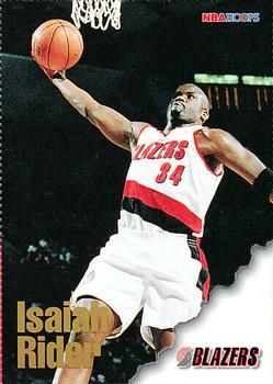 1996-97 Hoops Portland Trail Blazers Team Sheet SGA #NNO Isaiah Rider Front