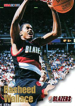 1996-97 Hoops Portland Trail Blazers Team Sheet SGA #NNO Rasheed Wallace Front