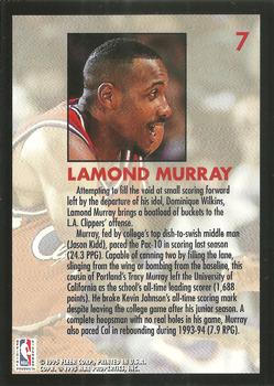 1994-95 Fleer - 1994 NBA Draft Lottery Pick Exchange #7 Lamond Murray Back
