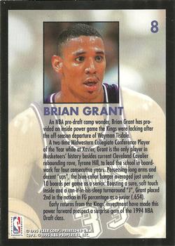 1994-95 Fleer - 1994 NBA Draft Lottery Pick Exchange #8 Brian Grant Back