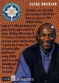 1994-95 Fleer - All-Stars #15 Clyde Drexler Back