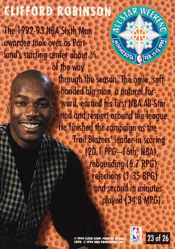1994-95 Fleer - All-Stars #23 Clifford Robinson Back