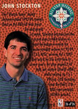 1994-95 Fleer - All-Stars #26 John Stockton Back