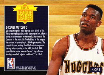 1994-95 Fleer - NBA League Leaders #4 Dikembe Mutombo Back