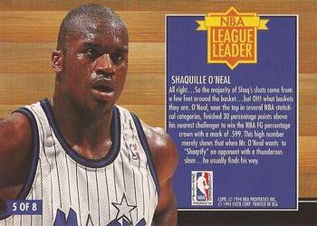 1994-95 Fleer - NBA League Leaders #5 Shaquille O'Neal Back