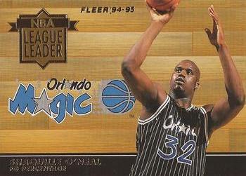 1994-95 Fleer - NBA League Leaders #5 Shaquille O'Neal Front