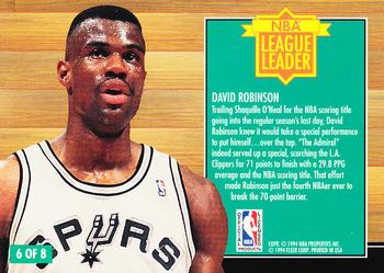 1994-95 Fleer - NBA League Leaders #6 David Robinson Back