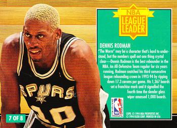 1994-95 Fleer - NBA League Leaders #7 Dennis Rodman Back