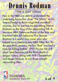 1994-95 Fleer - Pro-Visions #6 Dennis Rodman Back