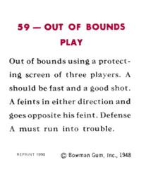 1990 1948 Bowman Reprints #59 Basketball Play Back