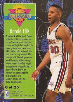 1994-95 Fleer - Rookie Sensations #8 Harold Ellis Back