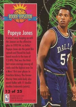 1994-95 Fleer - Rookie Sensations #13 Popeye Jones Back