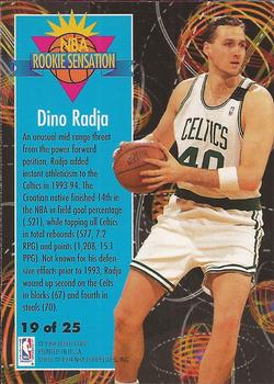 1994-95 Fleer - Rookie Sensations #19 Dino Radja Back