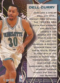 1994-95 Fleer - Sharpshooters #1 Dell Curry Back