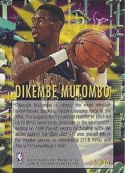 1994-95 Fleer - Tower of Power #6 Dikembe Mutombo Back