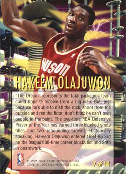 1994-95 Fleer - Tower of Power #7 Hakeem Olajuwon Back