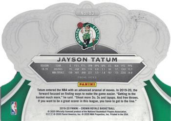2019-20 Panini Crown Royale - Crystal #83 Jayson Tatum Back