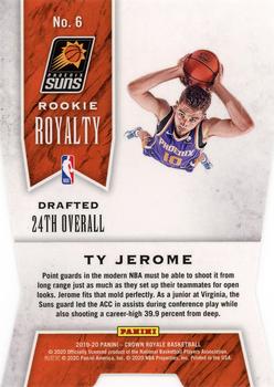 2019-20 Panini Crown Royale - Rookie Royalty Blue #6 Ty Jerome Back