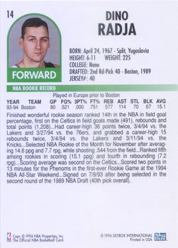 1994-95 Hoops #14 Dino Radja Back