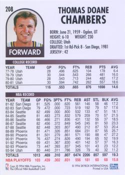 1994-95 Hoops #208 Tom Chambers Back