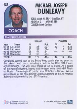 1994-95 Hoops #287 Mike Dunleavy Back