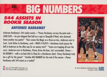 1994-95 Hoops - Big Numbers #BN8 Anfernee Hardaway Back