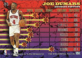 1994-95 Hoops - Hoops Power (Stat Power Ratings) #PR-15 Joe Dumars Back