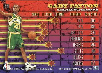 1994-95 Hoops - Hoops Power (Stat Power Ratings) #PR-50 Gary Payton Back