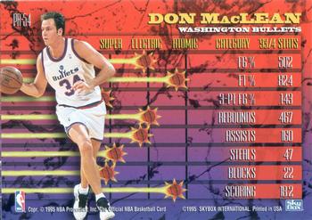 1994-95 Hoops - Hoops Power (Stat Power Ratings) #PR-54 Don MacLean Back