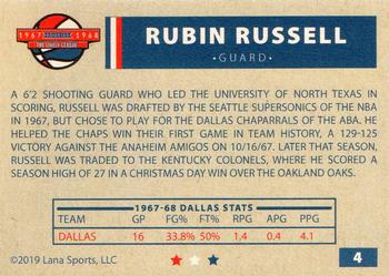 2020 Lana Sports ABA #4 Rubin Russell Back