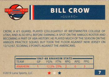 2020 Lana Sports ABA #7 Bill Crow Back