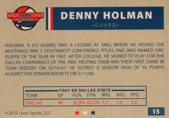 2020 Lana Sports ABA #15 Denny Holman Back