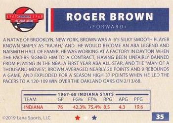 2020 Lana Sports ABA #35 Roger Brown Back