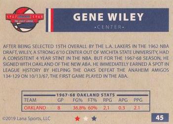 2020 Lana Sports ABA #45 Gene Wiley Back