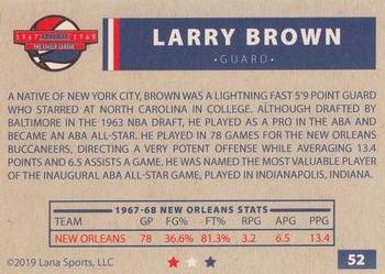 2020 Lana Sports ABA #52 Larry Brown Back