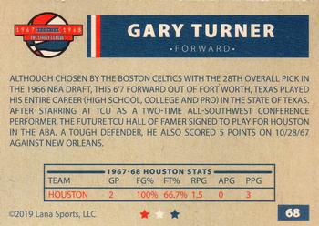 2020 Lana Sports ABA #68 Gary Turner Back
