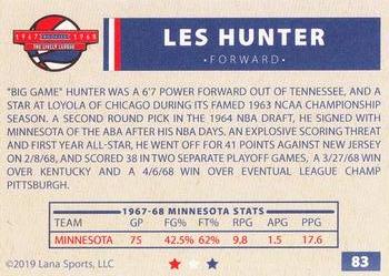 2020 Lana Sports ABA #83 Les Hunter Back