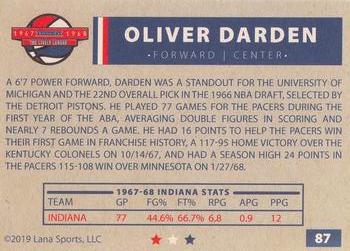 2020 Lana Sports ABA #87 Oliver Darden Back