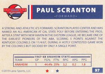 2020 Lana Sports ABA #97 Paul Scranton Back